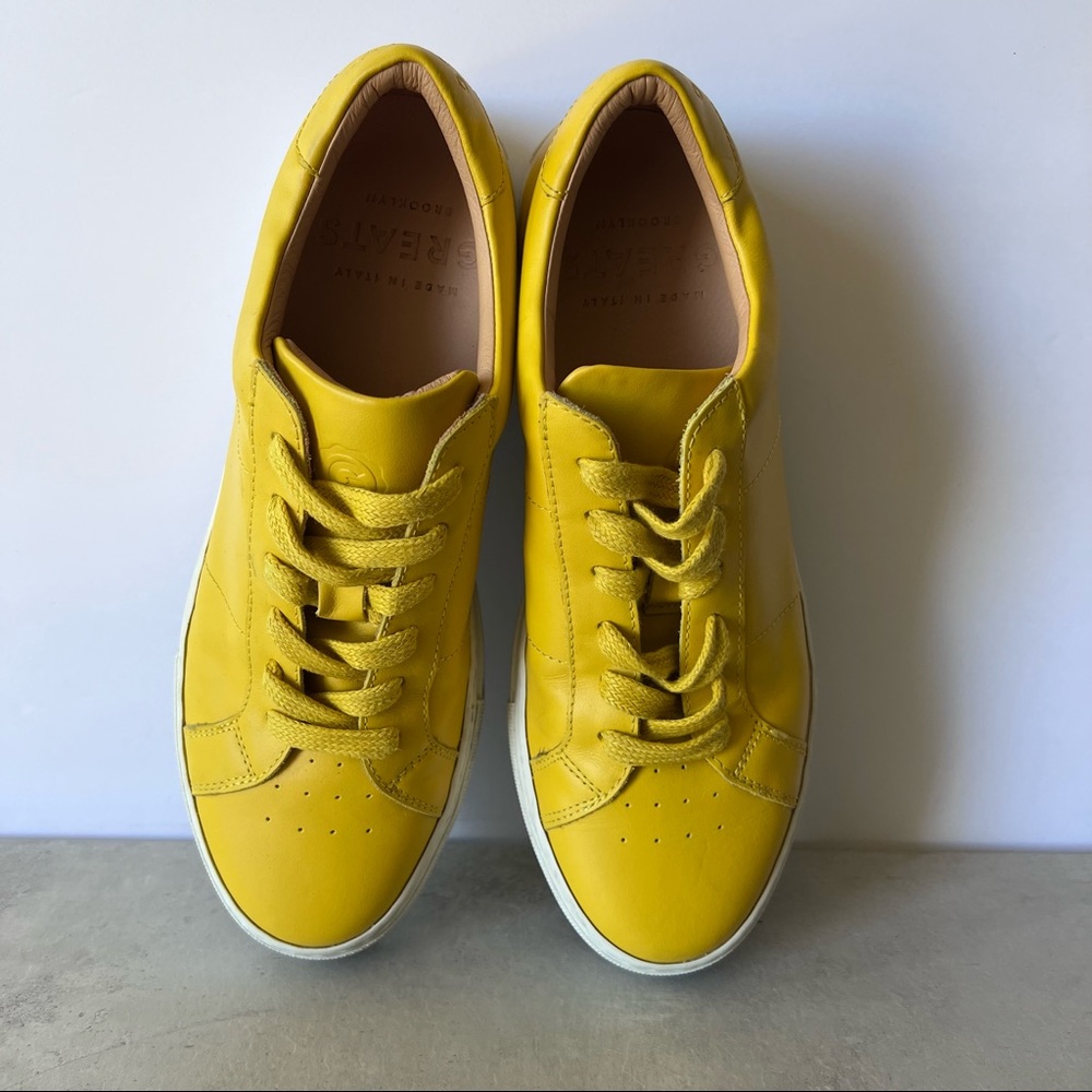 Greats Leather low top sneaker shoes 9.5 woman’s - Picture 6 of 12